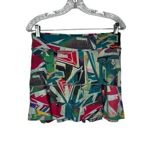 Dona Jo Vibrant Print Tennis Pickleball Golf Skort Size 2/XS, Colorful, sports